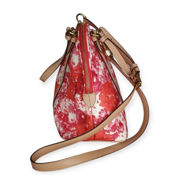 Coach Peyton Floral Cora Domed Satchel, Pink & Red #F31341 EUC. - Picture 5 of 12